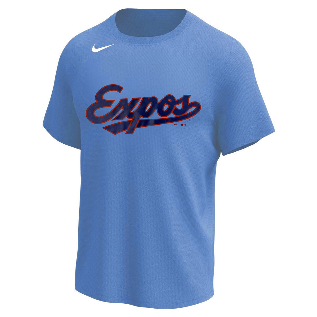Montreal Expos Nike City Connect Wordmark Drifit T-Shirt for Men product image 1, provided for visual reference and product