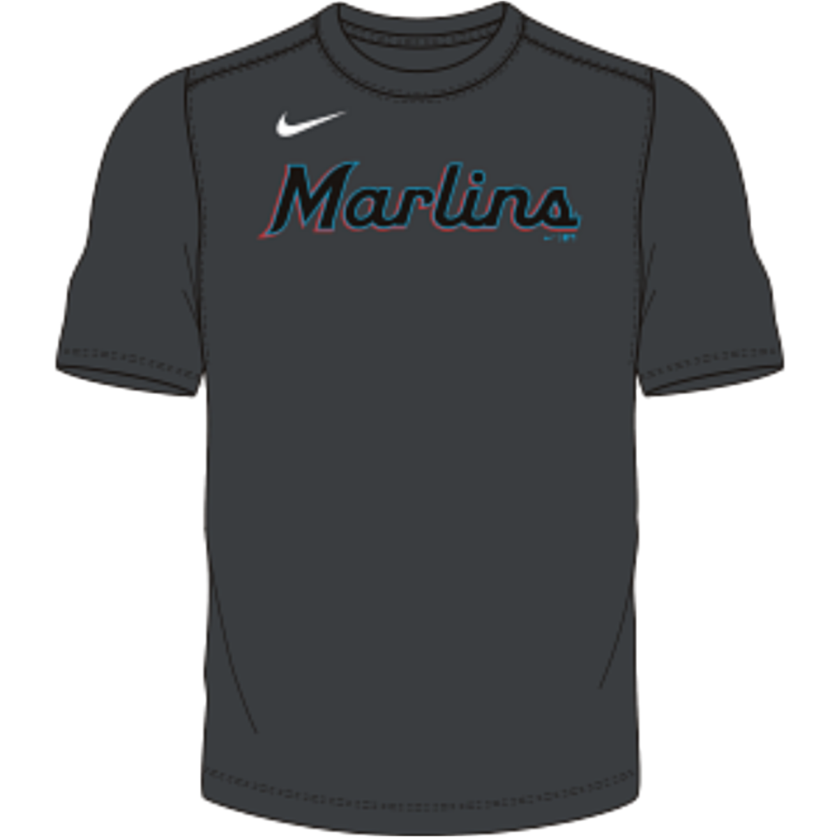 Nike Miami Marlins T-Shirt for Men product image 3, provided for visual reference and product detail review