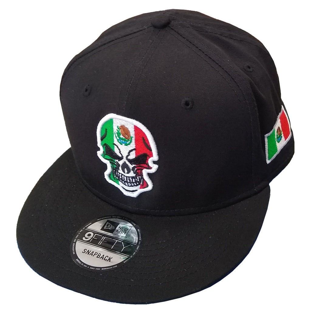 Mexico Embroidered Skull New Era hat product image 1, provided for visual reference and product detail review