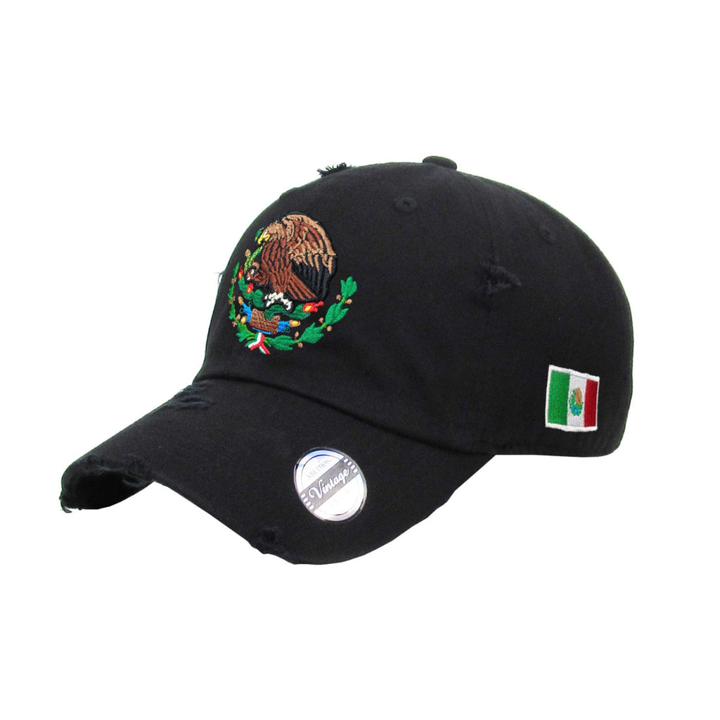 Mexico Vintage hats with Mexican Flag and Shield product image 1, provided for visual reference and product detail review