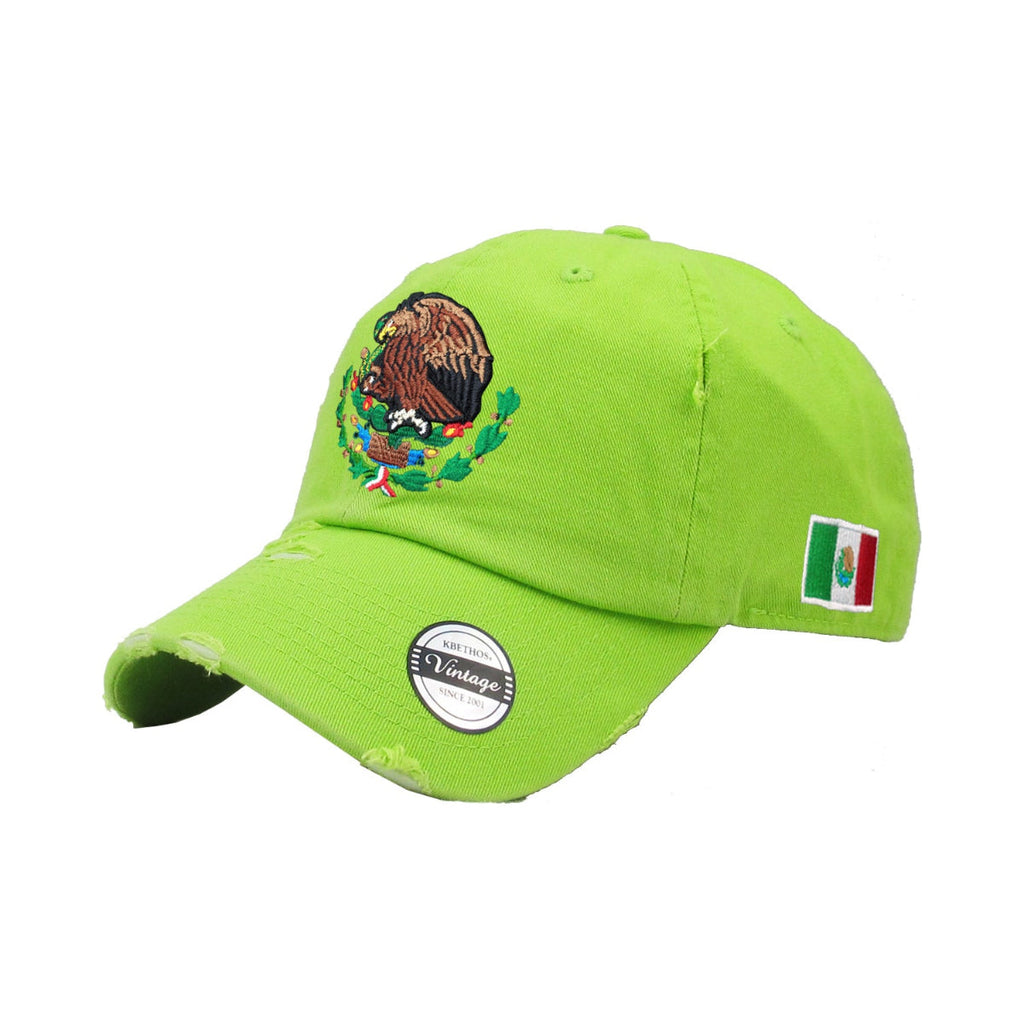 Mexico Vintage hats with Mexican Flag and Shield product image 2, provided for visual reference and product detail review