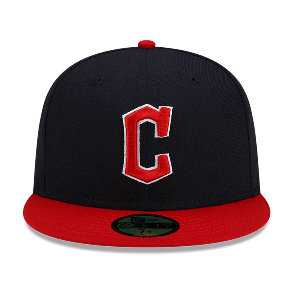 New Era 59FIFTY Cleveland Guardians Home Authentic Collection Fitted Hat Dark Navy Scarlet Red product image 3, provided for