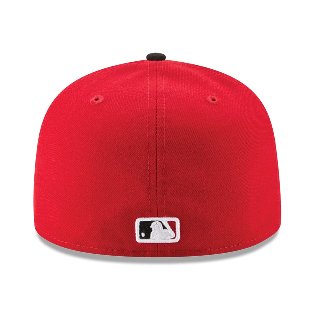 New Era 59FIFTY Cincinnati Reds Road Authentic Collection On-Field Fitted Hat Red Black product image 2, provided for visual