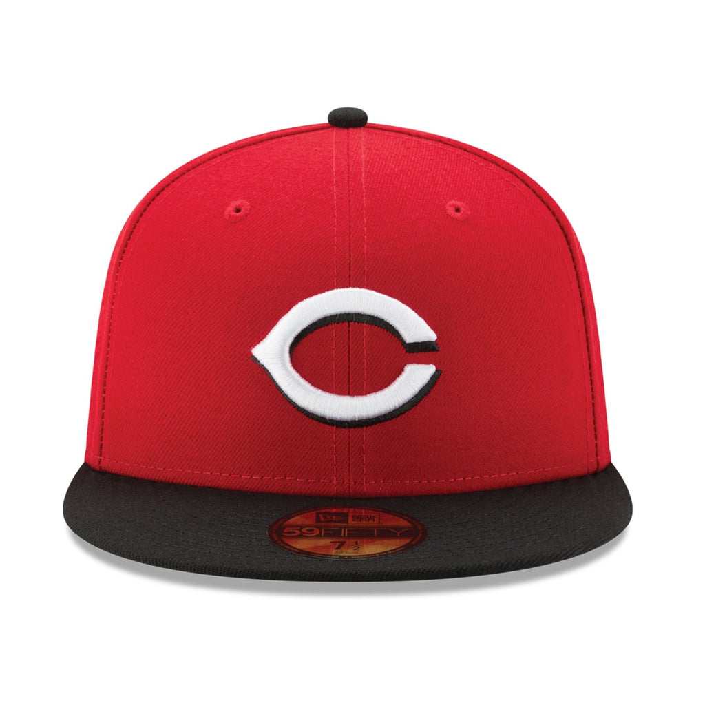 New Era 59FIFTY Cincinnati Reds Road Authentic Collection On-Field Fitted Hat Red Black product image 3, provided for visual