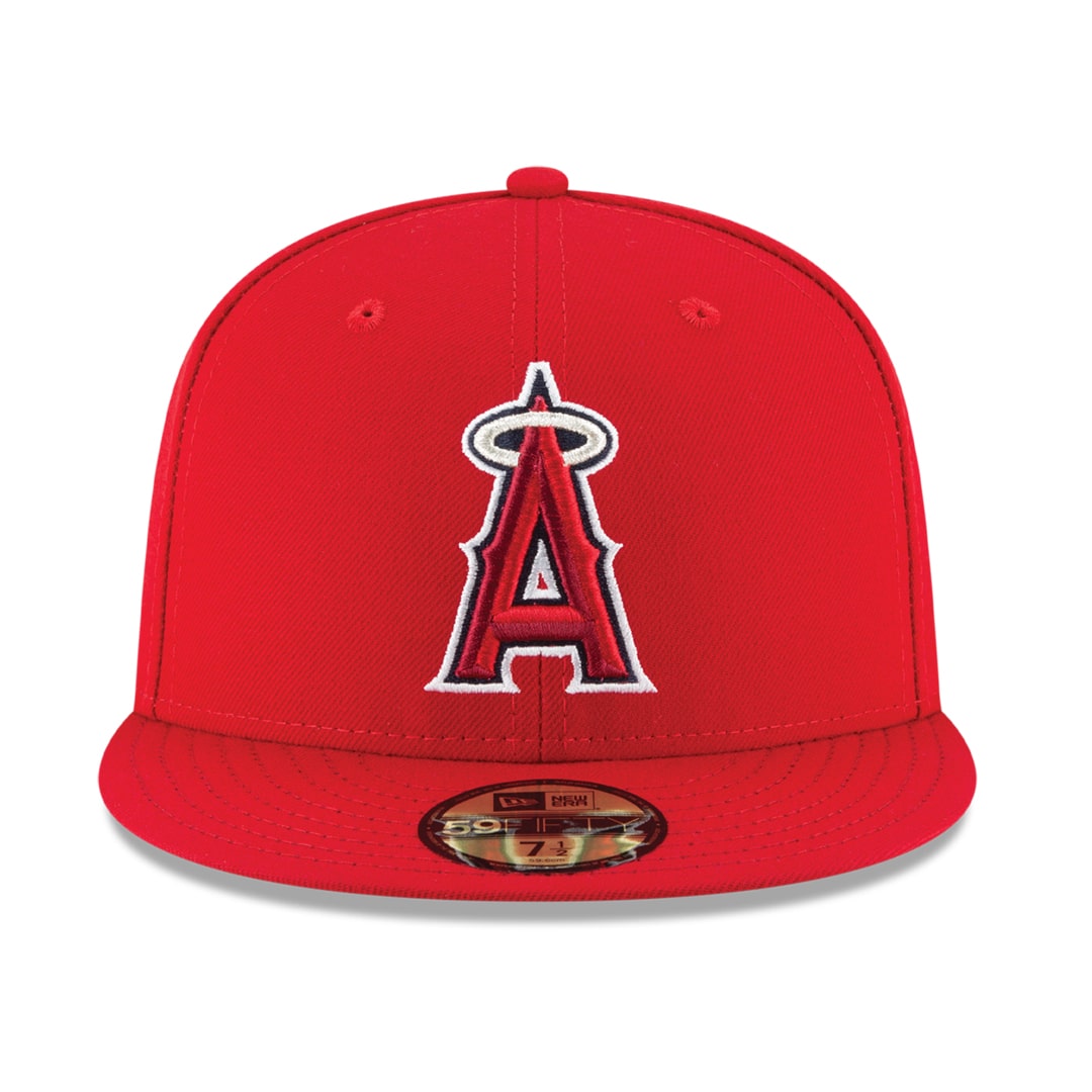 New Era 59FIFTY Los Angeles Angels of Anaheim Game Authentic Collection On-Field Fitted Hat - Red product image 4, provided