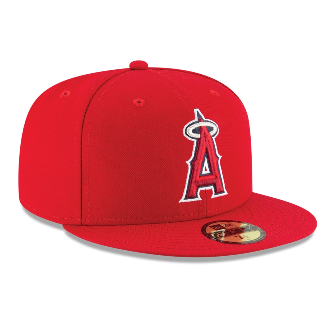 New Era 59FIFTY Los Angeles Angels of Anaheim Game Authentic Collection On-Field Fitted Hat - Red product image 2, provided