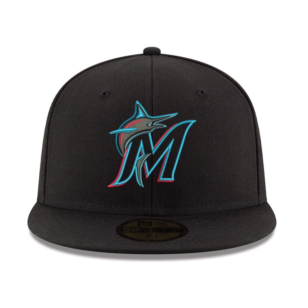 New Era 59FIFTY Miami Marlins Game Authentic Collection On Field Fitted Hat - Black product image 3, provided for visual