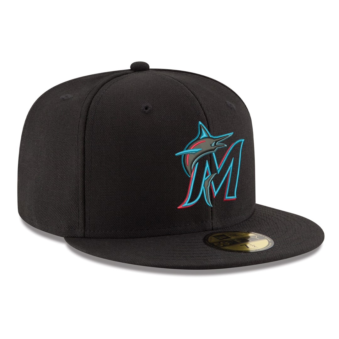 New Era 59FIFTY Miami Marlins Game Authentic Collection On Field Fitted Hat - Black product image 5, provided for visual
