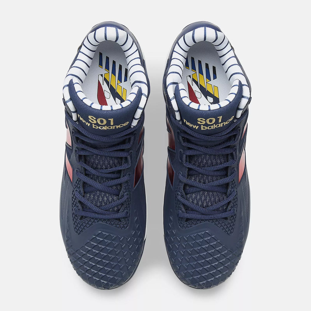 New Balance FuelCell Ohtani v1 Metal Baseball Cleats Navy Red MSHO5GO Elite Traction & Energy Return product image 6,
