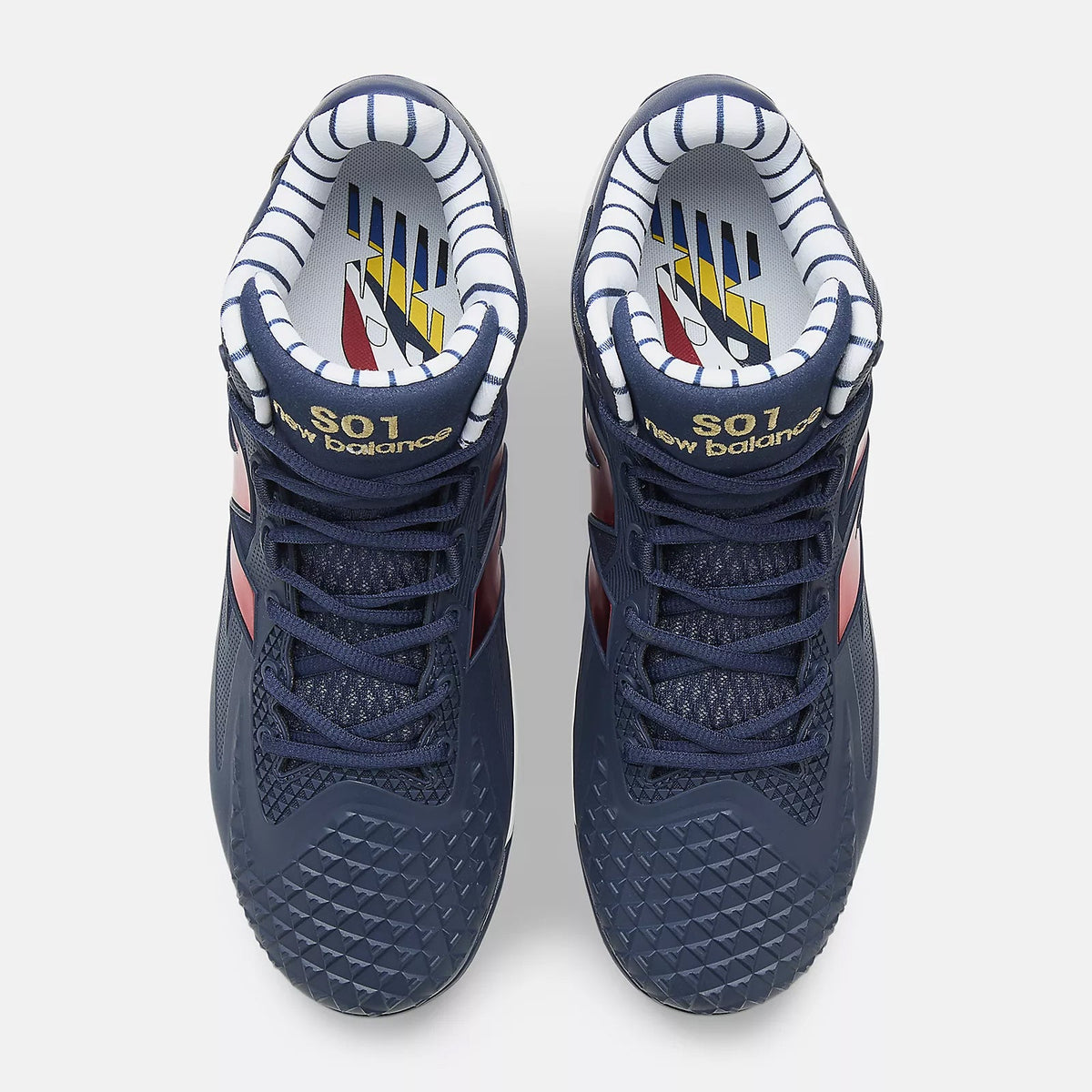 New Balance FuelCell Ohtani v1 Metal Baseball Cleats Navy Red MSHO5GO Elite Traction & Energy Return product image 6,