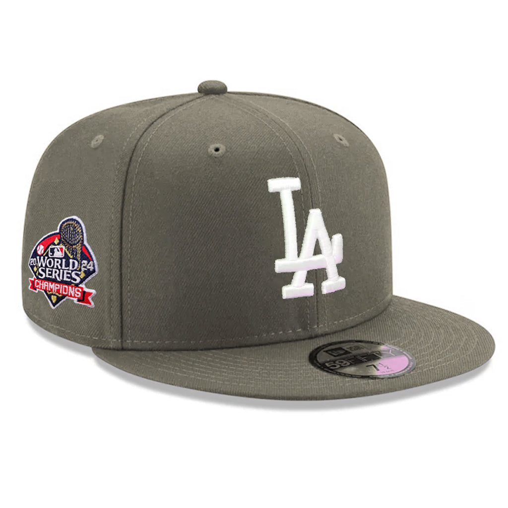Los Angeles Dodgers New Era 59FIFTY World Series Champions SP24 Fitted Hat - Olive product image 1, provided for visual
