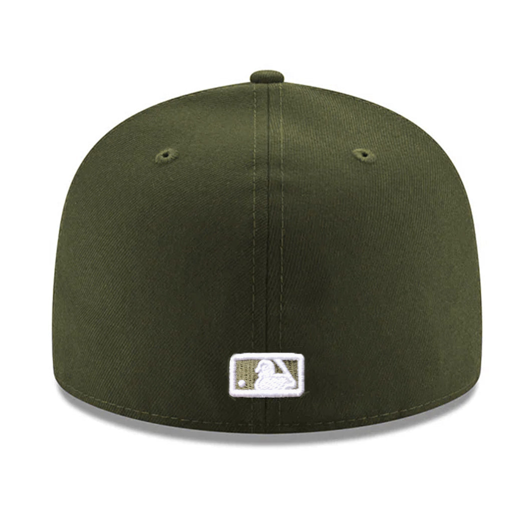 Los Angeles Dodgers New Era 59FIFTY World Series Champions SP24 Fitted Hat - Olive product image 2, provided for visual