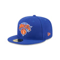 New York Knicks Team Color 59FIFTY Fitted Cap – Official NBA Fitted Hat by New Era | Blue product image 1, provided for