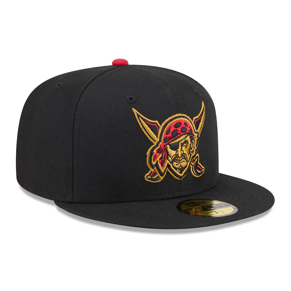 New Era 59FIFTY 2026 City Connect Pittsburgh Pirates Alternate Fitted Hat Black Gold Red product image 7, provided for