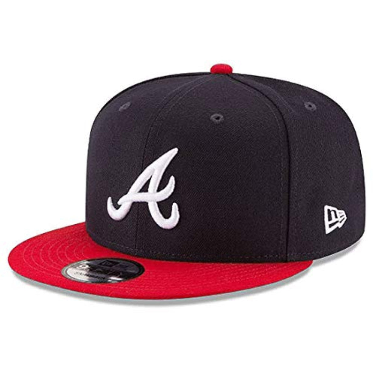 New Era 9Fifty MLB Atlanta Braves Basic Navy/Red Snapback Hat One Size product image 2, provided for visual reference and