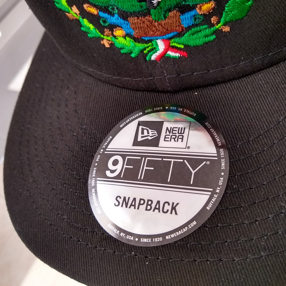 New Era Snapback Black Mexico Shield and Flag Hat product image 3, provided for visual reference and product detail review