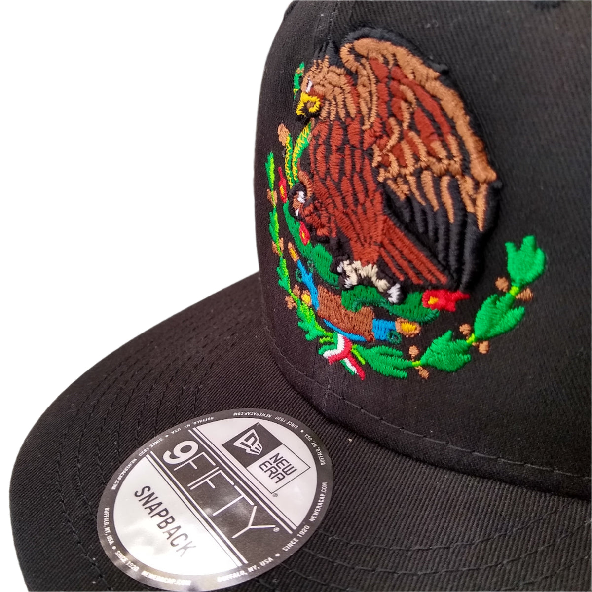 New Era Snapback Black Mexico Shield and Flag Hat product image 4, provided for visual reference and product detail review