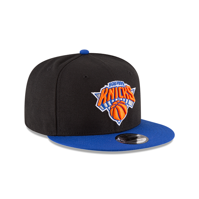 New York Knicks Flat Brim Snapback Hat – Official NBA Adjustable Cap | Black & Blue product image 2, provided for visual