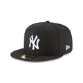 New York Yankees New Era 59FIFTY Fitted Black Hat product image 1, provided for visual reference and product detail review