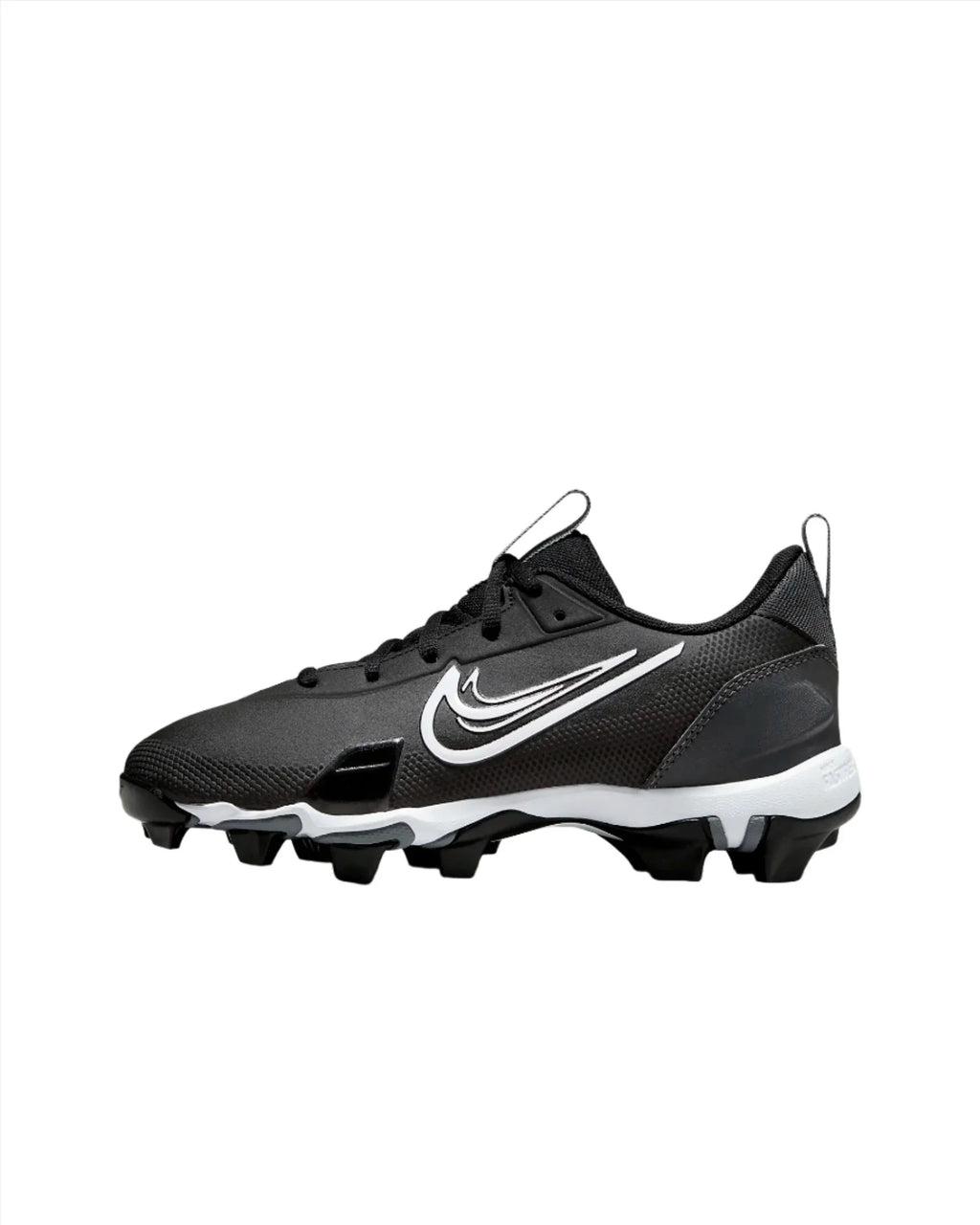 Youth Nike Force Trout 9 Keystone Baseball Cleats – Black/White | FB9731 product image 3, provided for visual reference and