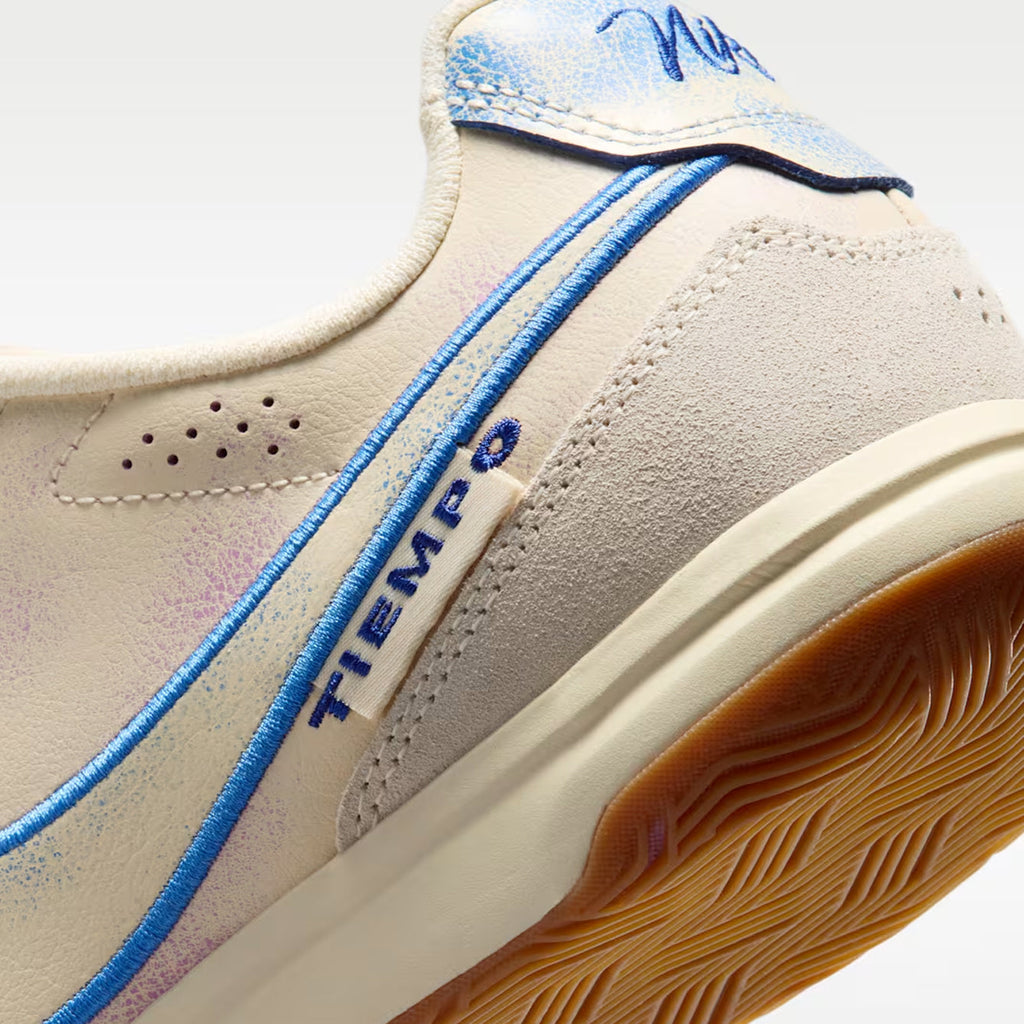Nike Tiempo Streetgato PRM Indoor/Court Low-Top Soccer Shoes Coconut Milk Gum Blue Crystal product image 3, provided for