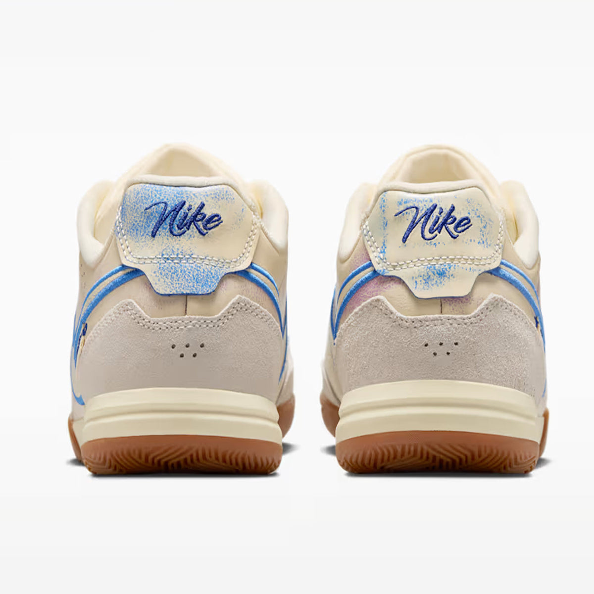 Nike Tiempo Streetgato PRM Indoor/Court Low-Top Soccer Shoes Coconut Milk Gum Blue Crystal product image 5, provided for