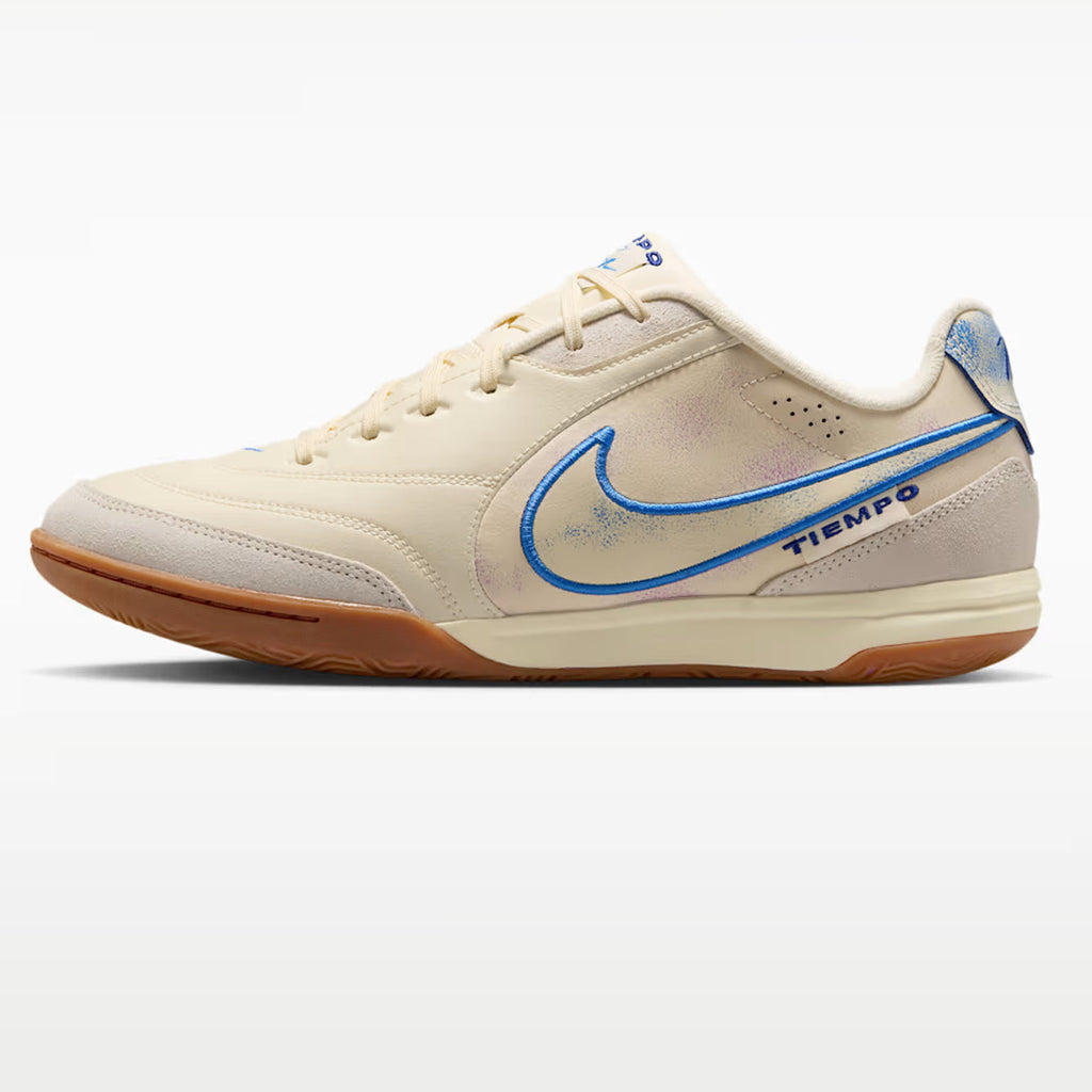 Nike Tiempo Streetgato PRM Indoor/Court Low-Top Soccer Shoes Coconut Milk Gum Blue Crystal product image 7, provided for