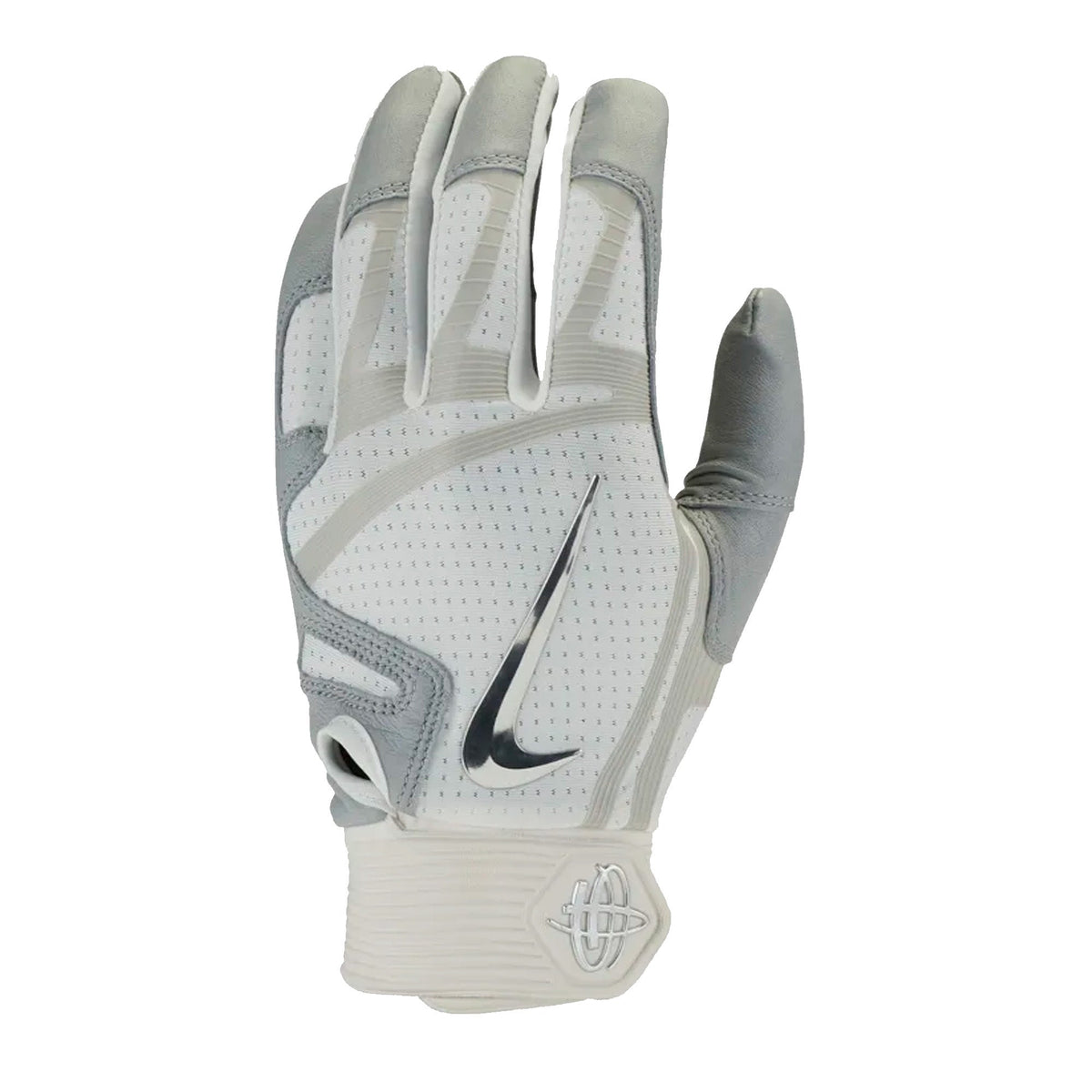 Nike Huarache Elite White/Grey Batting Glove product image 1, provided for visual reference and product detail review