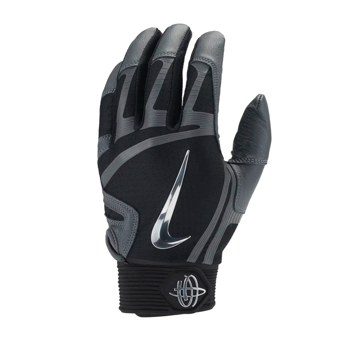 Nike Huarache Elite Black/Grey Batting Glove product image 1, provided for visual reference and product detail review