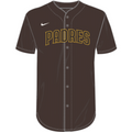 Nike San Diego Padres Full Button Jersey - Brown product image 1, provided for visual reference and product detail review