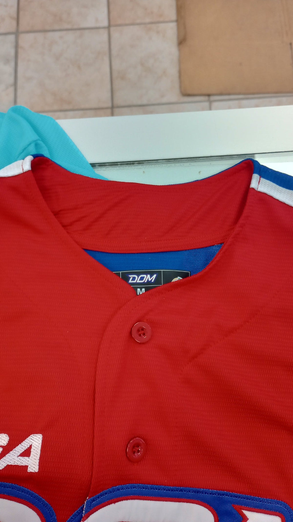 Serie del Caribe 2024 Dominicana Official Jersey - Red / Royal for Men product image 3, provided for visual reference and