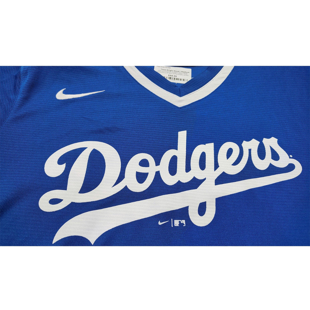 Oversize - Nike Los Angeles Dodgers Men MLB Institutional V-Neck SS Synthetic Jersey product image 2, provided for visual