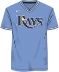 Oversize - Nike Tampa Bay Rays Men MLB Institutional V-Neck SS Synthetic Jersey product image 1, provided for visual