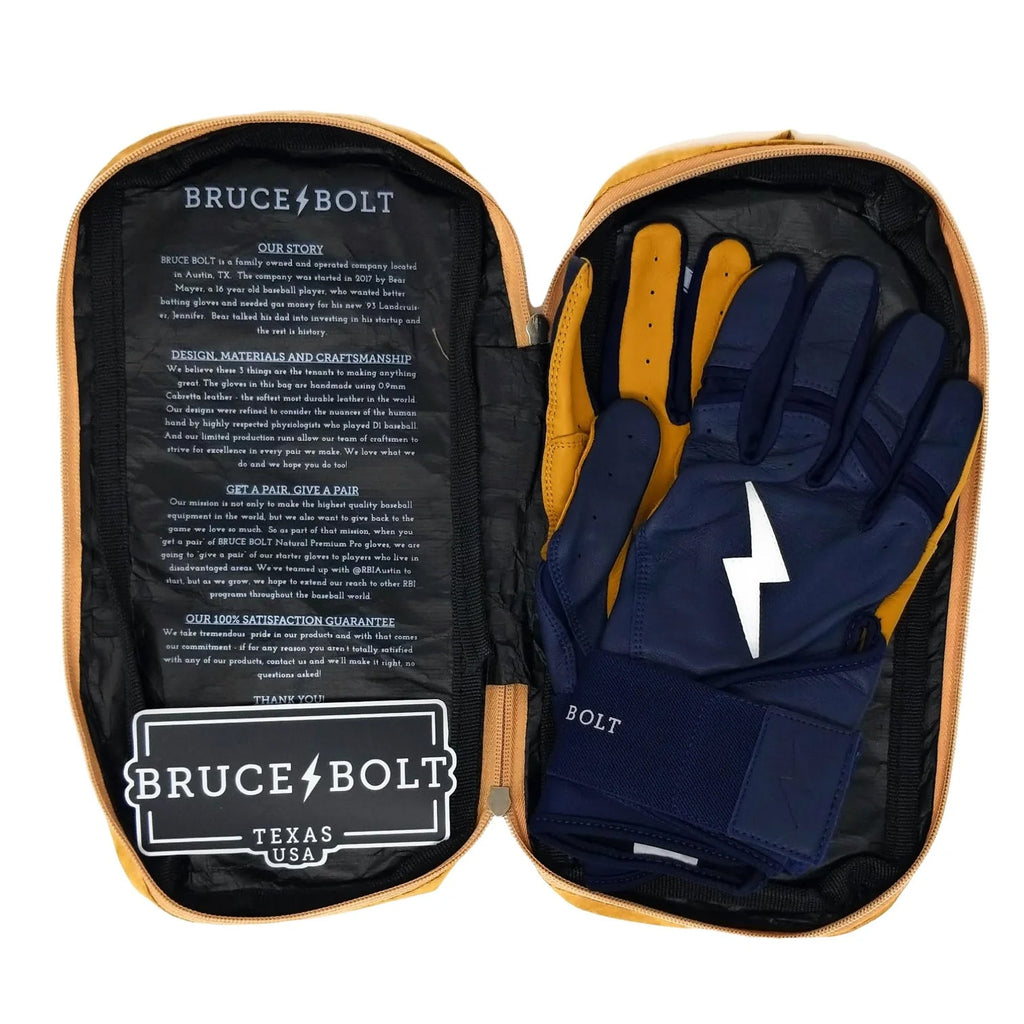 PREMIUM PRO Long Cuff Batting Gloves - NAVY product image 5, provided for visual reference and product detail review