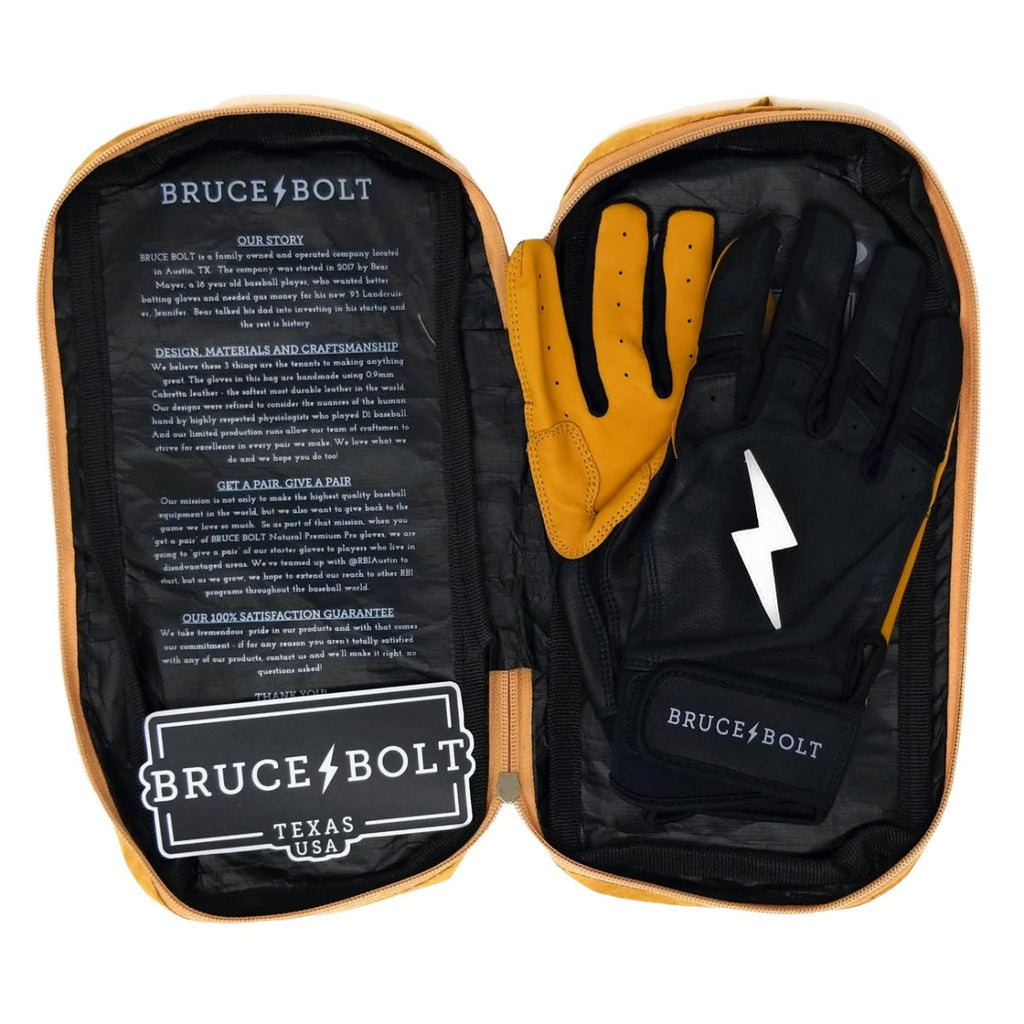 Bruce Bolt Premium Pro Short Cuff Batting Gloves product image 4, provided for visual reference and product detail review