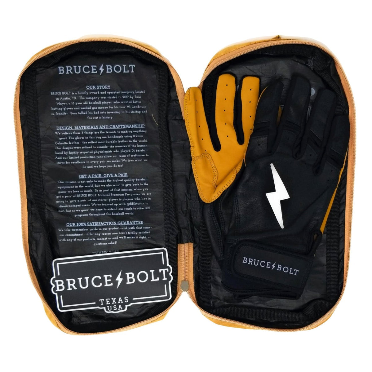 Bruce Bolt Premium Pro Short Cuff Batting Gloves product image 4, provided for visual reference and product detail review