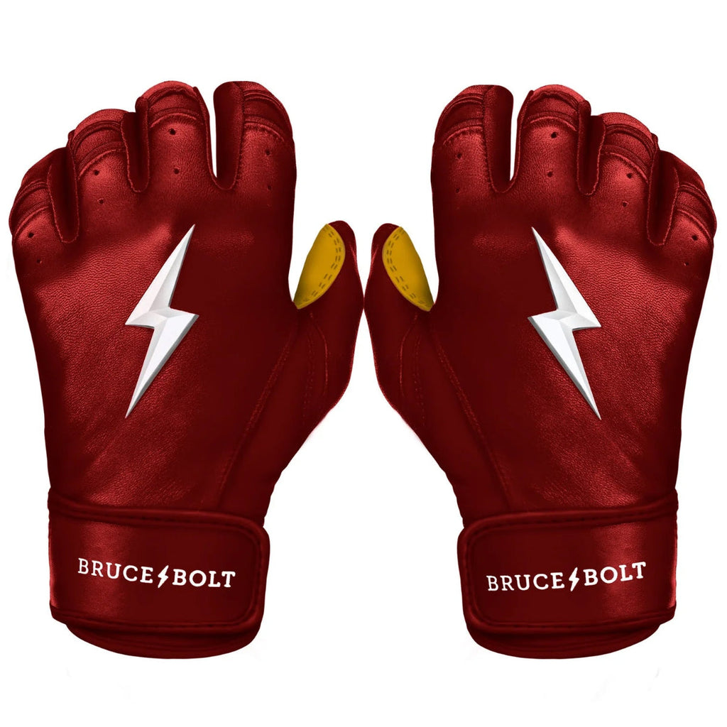 Premium Pro Short Cuff Batting Gloves - Maroon product image 1, provided for visual reference and product detail review