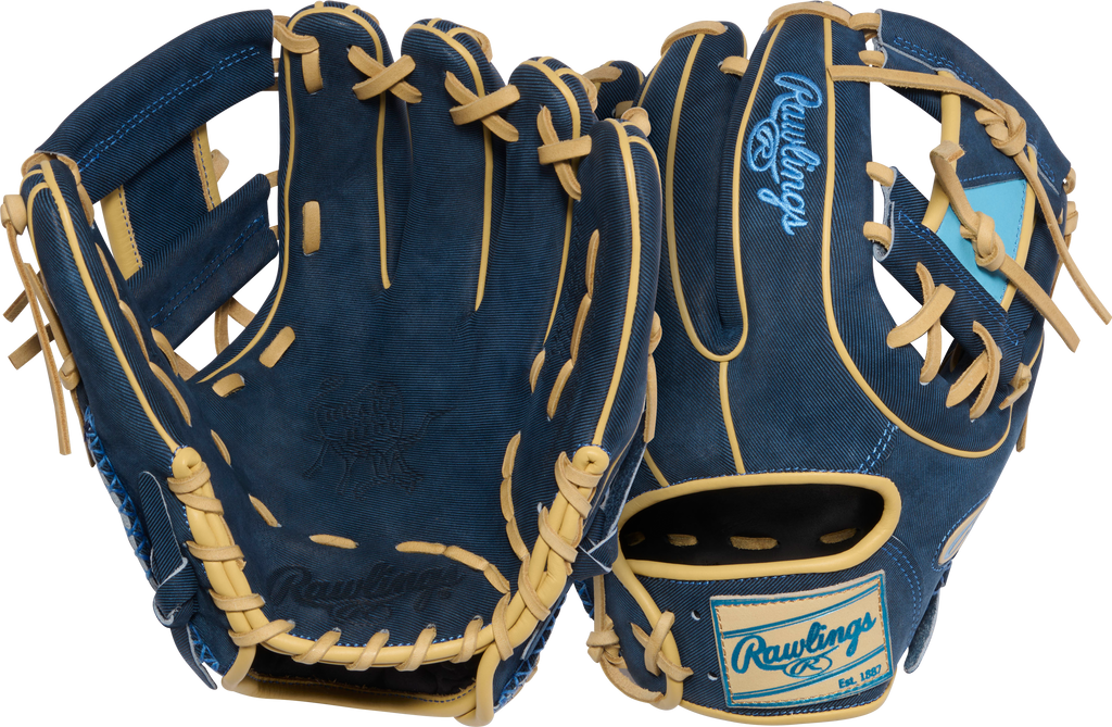 Rawlings PROR314-2XDN Heart of the Hide 11.5” Infield Glove - Denim Gold Glove Club Edition product image 5, provided for