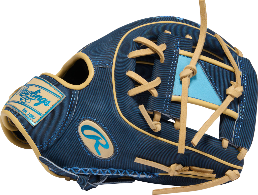 Rawlings PROR314-2XDN Heart of the Hide 11.5” Infield Glove - Denim Gold Glove Club Edition product image 2, provided for