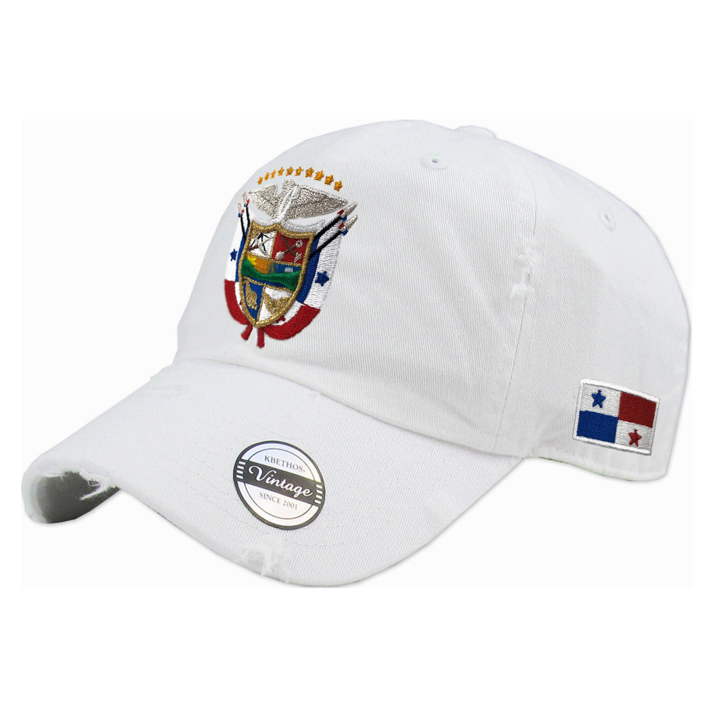 Vintage Panama Hats with Embroidered Panama Shield and Flag product image 5, provided for visual reference and product