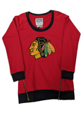 Chicago Blackhawks Old Time Hockey Red Sydney Crewneck Sweatshirt for Women product image 1, provided for visual reference