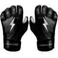 Premium Pro Chrome Series Short Cuff Batting Gloves - Black product image 1, provided for visual reference and product