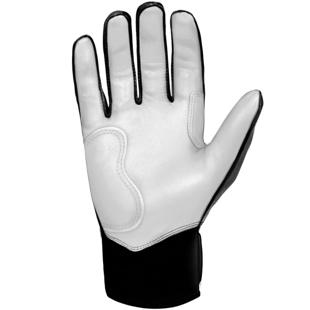 Premium Pro Chrome Series Short Cuff Batting Gloves - Black product image 3, provided for visual reference and product