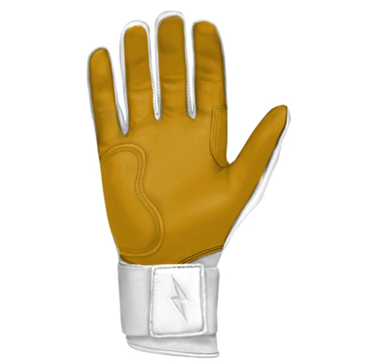 Premium Pro Long Cuff Batting Gloves - White product image 3, provided for visual reference and product detail review