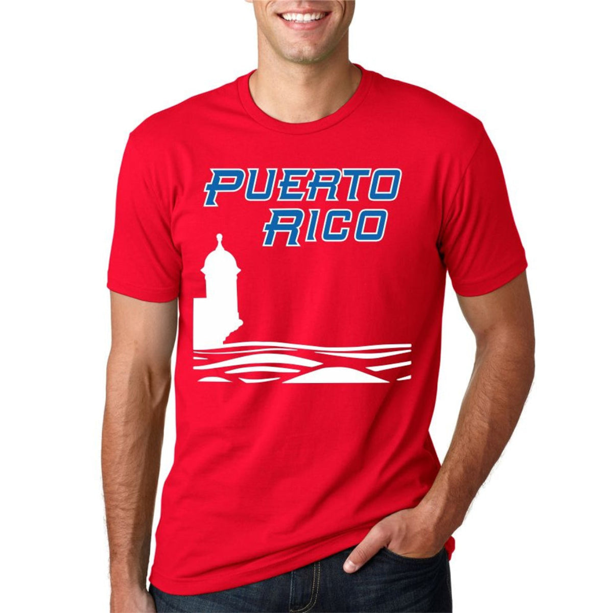Puerto Rico Morro Unisex T-Shirts product image 3, provided for visual reference and product detail review