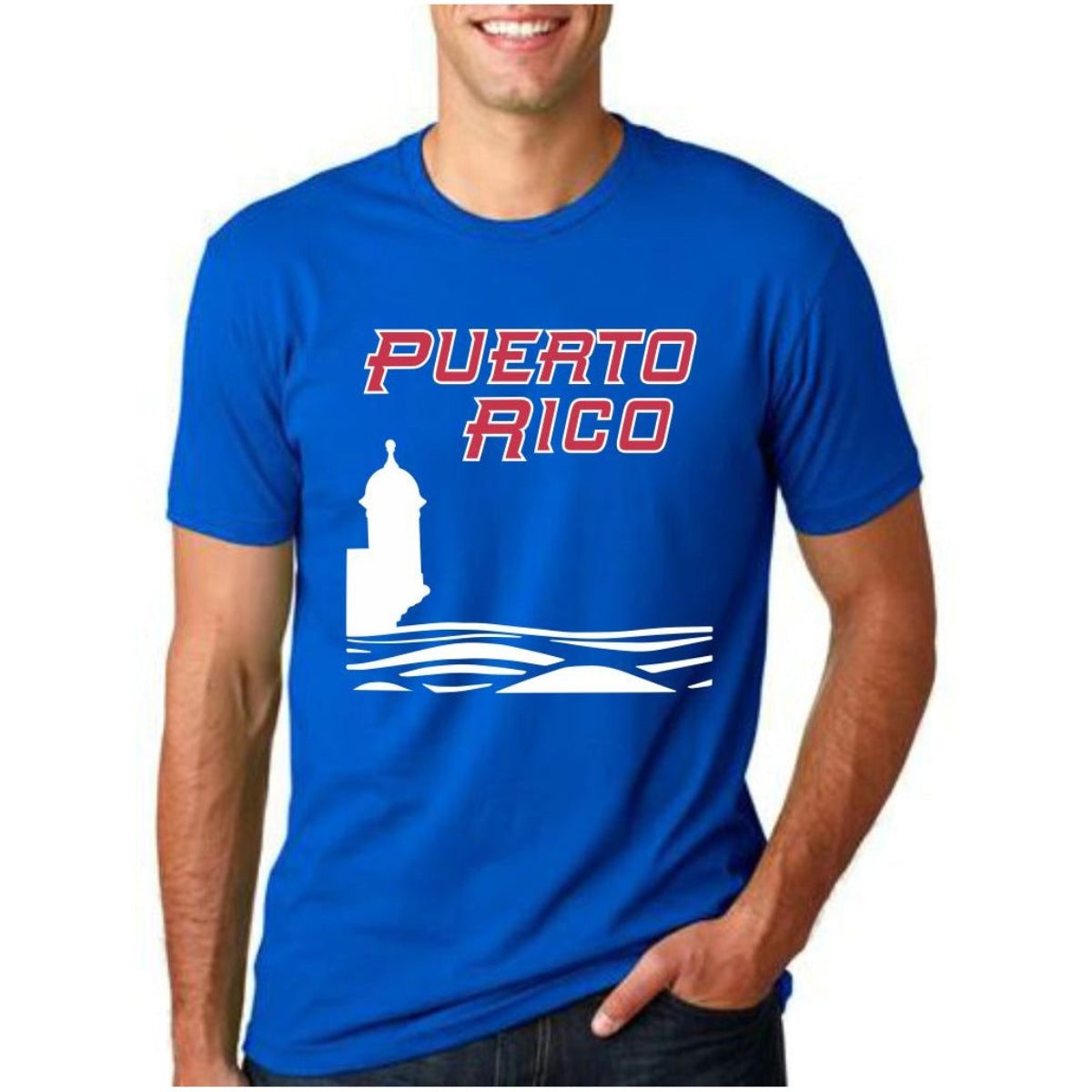 Puerto Rico Morro Unisex T-Shirts product image 1, provided for visual reference and product detail review