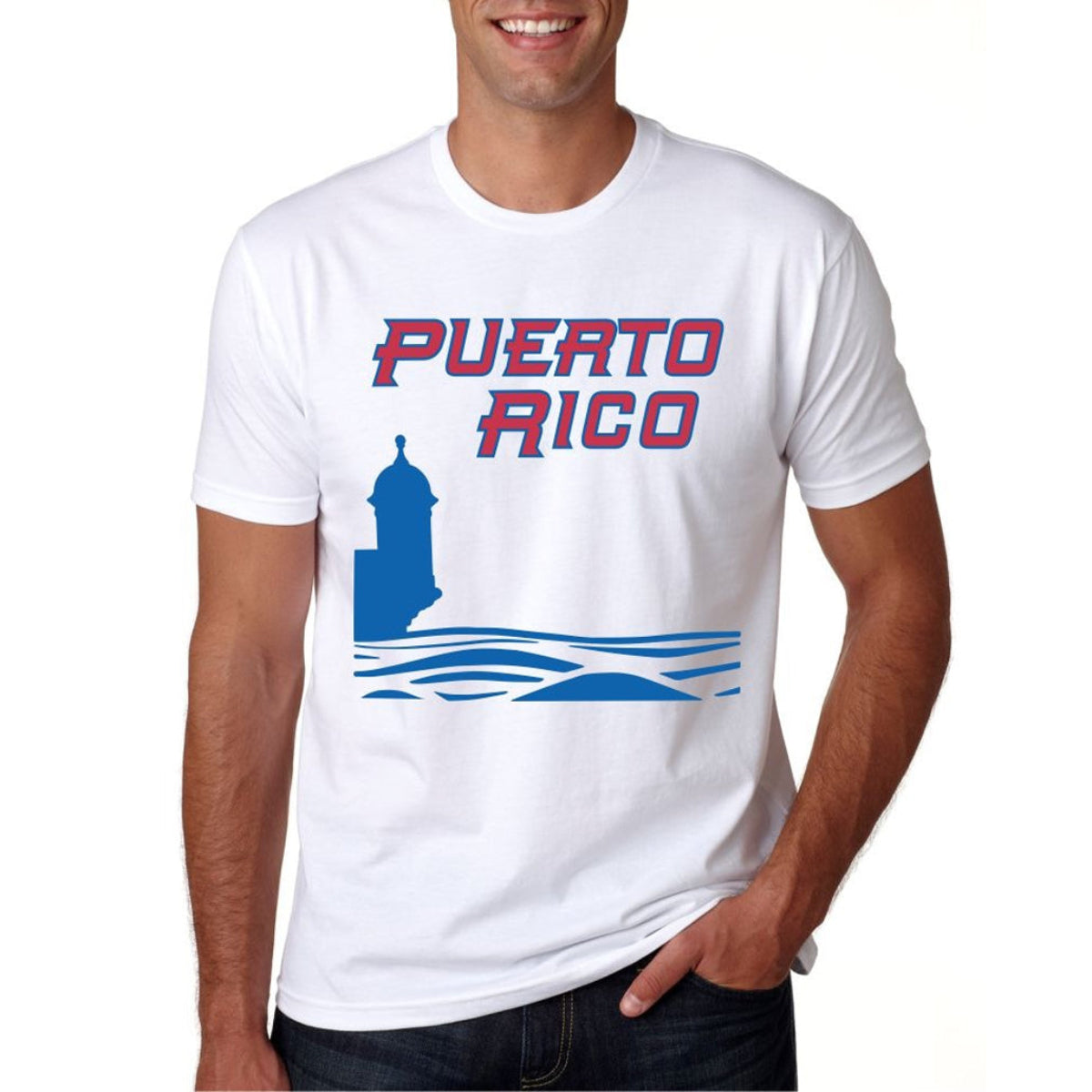 Puerto Rico Morro Unisex T-Shirts product image 5, provided for visual reference and product detail review