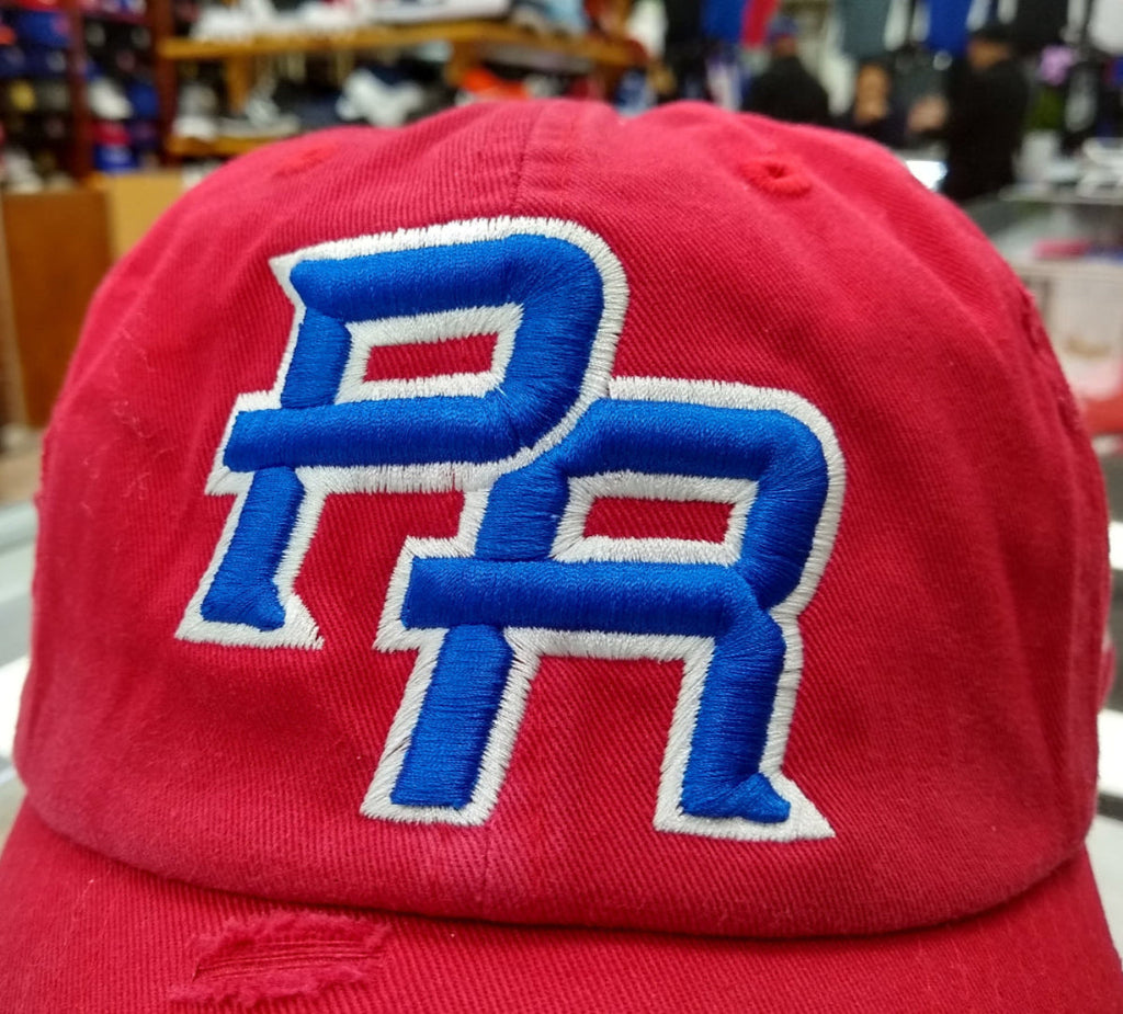 Puerto Rico Vintage Red / Royal Blue Logo Hats product image 3, provided for visual reference and product detail review