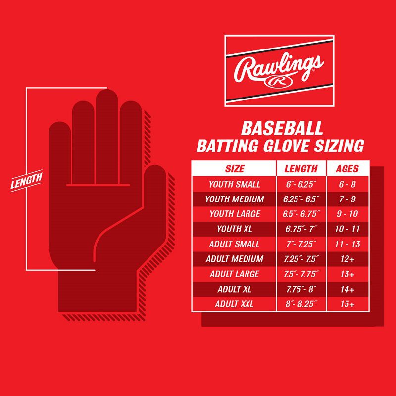 2025 Rawlings Workhorse Adult Baseball Batting Gloves - WH25BG product image 18, provided for visual reference and product