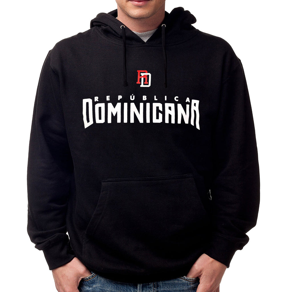 Dominican Republic Pride Hoodie – Black, Red & Blue Edition with Premium Print product image 2, provided for visual